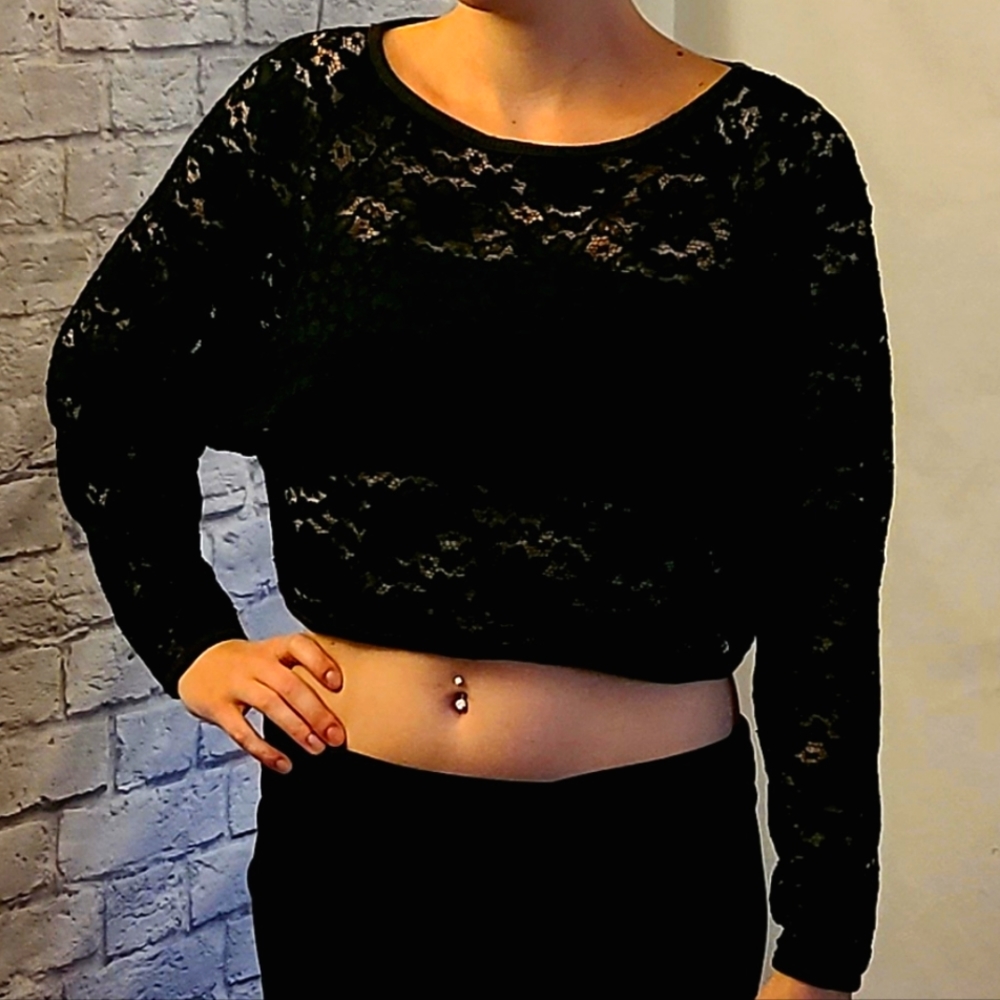 Vintage '80's Emanuelle Alencon Lace Top